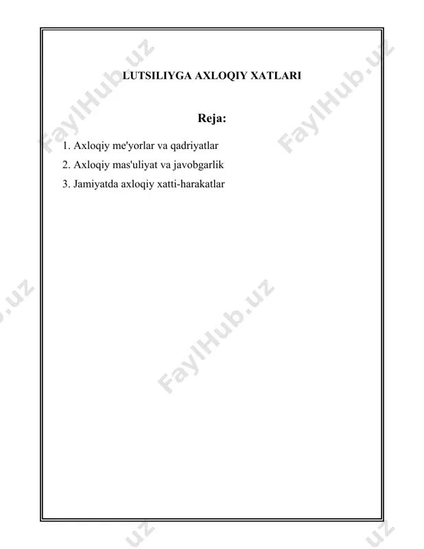turli tadqiqotlar axloqiy me'yorlar va qadriyatlarning turli millatlar va madaniyatlar uchun qanday ahamiyatga ega ekanligini ko‘rsatib beradi. masalan, gallup tomonidan 2021 yilda o‘tkazilgan xalqaro tadqiqotda, dunyo bo‘ylab respondentlarning 70 foizi inson huquqlari va erkinliklarini muhim axloqiy me’yorlar deb biladi. shuningdek, ular tomonidan o'tkazilgan tadqiqot natijalariga ko'ra, yoshlardan ko‘proq kattalar axloqiy me'yorlarga amal qilish muhimligini e'tirof etadilar. transparency international tashkiloti tomonidan har yili chiqariladigan korrupsiya tushunish indeksida dunyo davlatlaridagi korrupsiya darajasi va axloqiy me'yorlar ahvolini baholaydi. 2022 yilgi indeksga ko'ra, daniya axloqiy me'yorlarga eng yuqori qiymat bilan 1-o‘rinni egallagan, natijada davlat boshqaruvida korrupsiya kamligini ko‘rsatadi. o'z navbatida, ko‘plab rivojlanayotgan davlatlarda, masalan, janubiy va markaziy afrika davlatlarida bu ko'rsatkichlar pastroqdir, ya'ni axloqiy me'yorlarga amal qilishda sustlik kuzatiladi. jamiyatdagi axloqiy me'yorlar va qadriyatlarni o'rganish siyosatshunoslar, sotsiologlar va psixologlar uchun katta qiziqish uygotadi. tadqiqotlar axloqiy me'yorlarning vaqt o'tishi bilan qanday o'zgartirilishi va yangi avlod tomonidan qanday qabul qilinishi üzerinde turli usullar va metodlar yordamida …