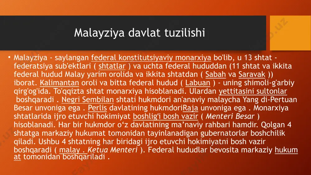 z savdo yo'li bilan ta'minlangan xalqaro savdo va ishlab chiqarish mamlakat iqtisodiyotining eng muhim tarmoqlari hisoblanadi . malayziya qishloq xo'jaligi va tabiiy resurslarning asosiy eksportchisi bo'lib, ulardan eng muhimi neftdir. tasdiqlangan neft zaxiralari taxminan 4,3 milliard barrel; malayziya davlat neft kompaniyasi petronas . bir vaqtlar, mamlakat qalay, tabiiy kauchuk va palma yog'i eng yirik ishlab chiqaruvchi edi. malayziya islom bankining rivojlangan markazidir malayziyaning yirik shaharlari malayziyaning yirik shaharlari yo'q. shahar davlat aholi 1 kuala lumpur metropoliten hududi 1 809 699 2 subang jaya selangor 1 321 672 3 klang selangor 1 055 207 4 johor bahru johor 895 509 5 ampang jaya selangor 756.309 6 ipoh perak 710.798 7 kuching saravak 658.562 8 shoh alam selangor 617.149 9 kota kinabalu sabah 579.304 10 kota bharu kelantan 577.301 o'n bir petaling jaya selangor 543.415 12 tebrau johor 525.351 13 cheras selangor 515.961 14 sandakan sabah 479.121 malayziya davlat byudjeti balansi yaimg …