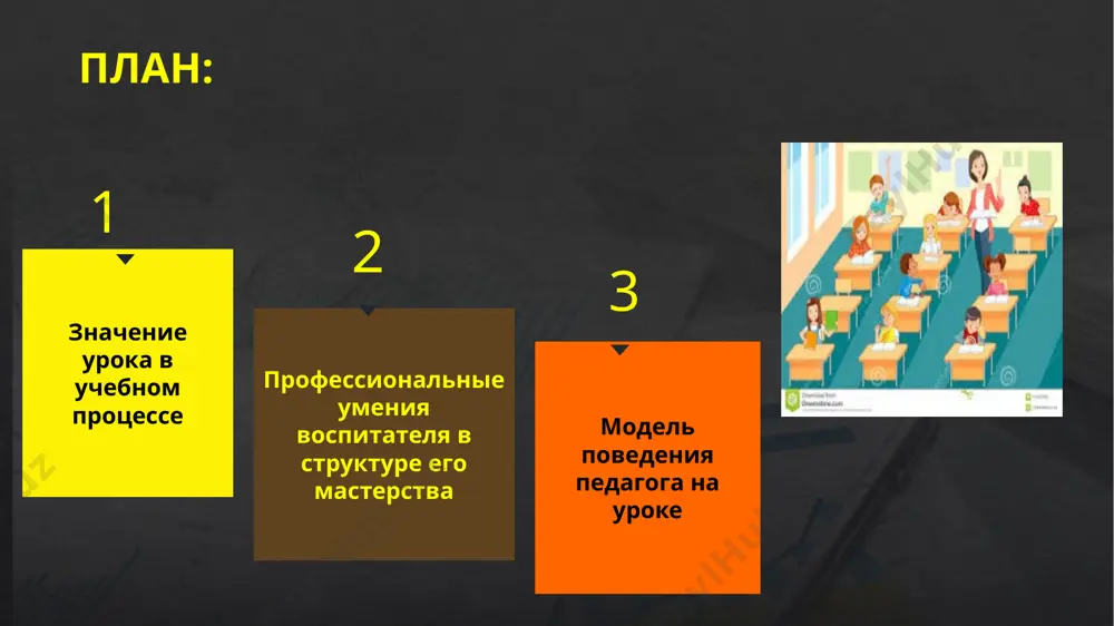 нная, координирующая, аналитико-оценочная. семинар 7. мастерство преподавателя в управлении учебной деятельностью обучаемых . управленческие умения учителя в структуре его мастерства. мастерство учителя при подготовке к уроку мастерство учителя в стимулировании активной познавательной и развивающей деятельности учащихся. моббинг, буллинг, хейзинг , кибермоббинг, кибербуллинг в школе: причины и профилактика. литература: азизходжаева н.н. педагогические технологии и педагогическое мастерство. учебное пособие. 2005 воинов м.г. педагогические технологии и педагогическое мастерство. учебник. т., 2006 шаюсуповаа.а., хайдарова р.а. педагогическое мастерство: учебно-методическое пособие.-т.:ташгув, 2020 якушева с. д. основы педагогического мастерства. -м; академия, 2009. image6.png image7.jpeg image8.png image9.png image10.png image11.png image12.png image13.png image14.png image15.png