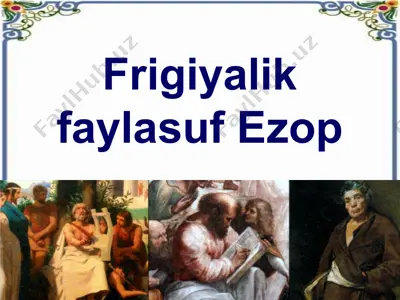 frigiyalik faylasuf ezop — PPT