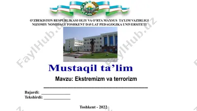 ekstremizm va terrorism — PPTX