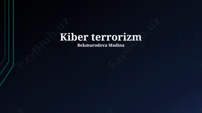 kiber terrorizm — PPTX