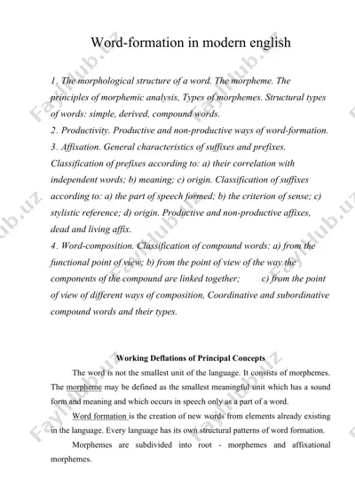 word-formation in modern english — DOC