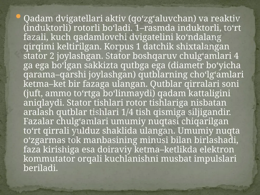 elektr tezligi va rotor burchaklarini boshqarish ustida yoritkiladi - Page 4
