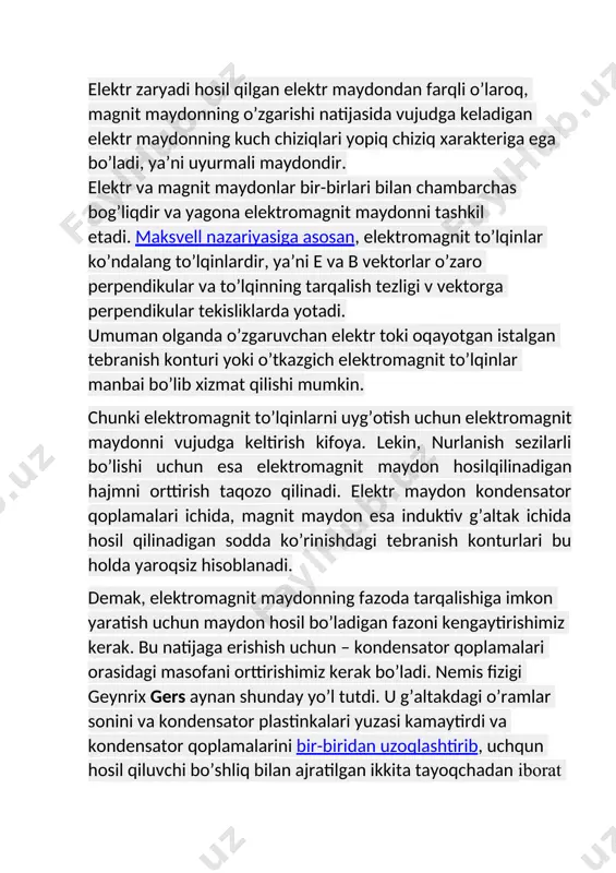 ronlari yordamida oʻzaro bogʻlangan. atomlarning issiqlik tebranishlari vaqtida issiqlik energiyasi valent elektronlar orasida notekis taqsimlanadi. ayrim elektronlar oʻz atomi bilan bogʻlanishni uzib, kristallda erkin koʻchib yurish imkonini beradigan yetarli miqdordagi issiqlik energiyasiga ega boʻlib qolishi va erkin elektronlarga aylanishi mumkin. tashqi elektr maydon boʻlmaganda bu erkin elektronlar tartibsiz harakat qiladi. elektr maydon taʼsirida esa maydonga qarshi yoʻnalishda tartiblangan harakatga kelib, ya.da tok hosil qiladi. erkin elektronlar yuzaga keltirgan oʻtkazuvchanlik elektron yoki ptip oʻtkazuvchanlik deb ataladi. bogʻlangan elektronning oʻz atomini "tashlab ketishi" atomning elektr neytralligini buzadi. unda "ketib qolgan" elektron zaryadiga miqdoran teng musbat zaryad — teshik vujudga keladi. tashqi elektr maydon boʻlmaganda elektronlar ham, teshiklar ham tartibsiz harakatlanadi, tashqi maydon boʻlganda esa elektronlar maydonga qarshi, teshiklar maydon boʻylab koʻchadi. teshiklarning koʻchishi bilan bogliq oʻtkazuvchanlik teshikli yoki rtmp oʻtkazuvchanlik deyiladi. erkin elektronlar soni bilan teshiklar soni bir-biriga tengligi tushunarli. aniklanishicha, ularning harakatlanish tezligi ham bir xil ekan. demak, ya.dagi tok ayni …