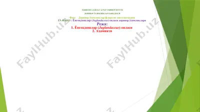 ёнғоқ (juglans) — PPTX