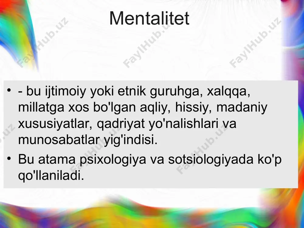 riga ega bo'lib, ular milliy mustaqillikni, hayot va g'alabalar irodasini, xalqning aql-zakovatini va iste'dodini ifodalaydi.bunday tasvir etnosning potentsial imkoniyatlari va kuchini ifodalaydi.tarixiy jihatdan asosiy ramzlar, ularning kelib chiqishi muammosini hal qilish muhim ahamiyatga ega. birinchi milliy ramzlarning psixologik mazmuni milliy xarakterning shakllanishiga doimiy ta'sir ko'rsatadi., ya'ni. etnogenezning doimiy faol omillaridan biridir.har bir xalqning o'ziga xos vakillari – erkaklar va ayollar qanday bo'lishi kerakligi haqida o'z g'oyalari bor ekan, ta'lim ideali ham birinchi milliy ramzlar ta'siri ostida shakllanadi. din va etnik ramzlar har bir etnos, ayniqsa, uning etnogenezining boshida, xudolarning o'z panteonini yaratadi: xudolar va ularning munosabatlari (ierarxiya) va dinning asl shakllari haqida g'oyalar mavjud. xudolarning tasvirlari ham etnik xususiyatlarga aylanadi.xalqlar bir-biridan alohida butparast xudolarga sig'inish va butun panteonlar sifatida qarz oldi, natijada qaysi biri aslida milliy ramzlar ekanligini aniqlash qiyin. asrlar davomida qarz olgan din milliy xususiyatlarga ega bo'lishi mumkin va diniy ramzlar milliy madaniyatning bir qismiga aylanadi (xristian xalqlari …