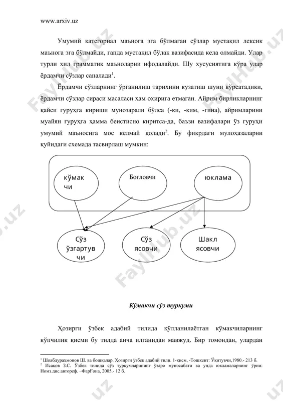 м ишлатиладиган сўзлардир. шунинг учун ўзбек халқ оғзаки ижоди намуналаридан бири бўлган достонлар тилида қўлланилувчи кўмакчи сўзларни икки гуруҳга бўлиб ўргандик: соф кўмакчилар, функционал кўмакчилар. соф кўмакчи сўзлар соф кўмакчи сўзлар ўзбек тилшунослигида атрофлича ўрганилган лексик-грамматик парадигмалардан биридир. соф кўмакчилар релятив муносабатнинг яратилишига хизмат қилувчи тил бирлиги эканлиги, бу бирликларнинг табиати ва грамматик хусусиятлари ҳақида махсус илмий ишларда, ўнлаб қўлланма ва дарсликларда ўз ечимини топган. шу сабабди бу масалага атрофлича тўхташни лозим топмадик. фақат достонлар матнларида қўлланиш даражасини ифодалашга ҳаракат қиламиз. достон матнларида билан (а.i=399; р.i=153) кўмакчисининг –ила (а.i=1; р.i=2), -ла, минан (а.i=1), ман (а.i=110; р.i=25) шакллари қўлланилган бўлиб, унинг вариантлари этимологияси ҳақида тилшунослар ҳар хил фикрлар билдирганлар . билан ўз маънолари билан эркин қуршовларда қўлланилади. гапда қандай мазмун воқеалашаётганини фақат катта матн (макроконтекст) орқали аниқлаш мумкин. шу жиҳатдан билан достон матнларида жуда кўп, хилма-хил маъно нозикликлар билан фарқланади. билан бош келишик шаклидаги от ва отлашган сўзлар билан бирга келиб …