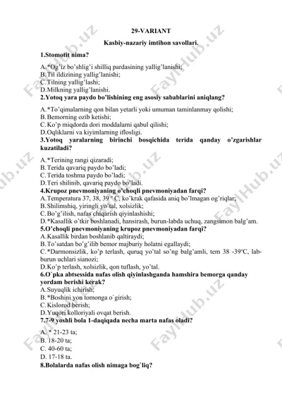 kasbiy-nazariy imtihon savollari — DOCX