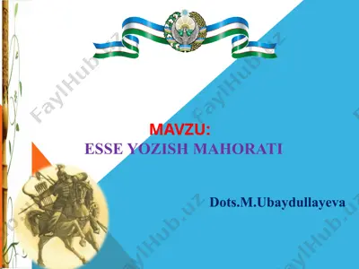 esse yozish mahorati — PPT