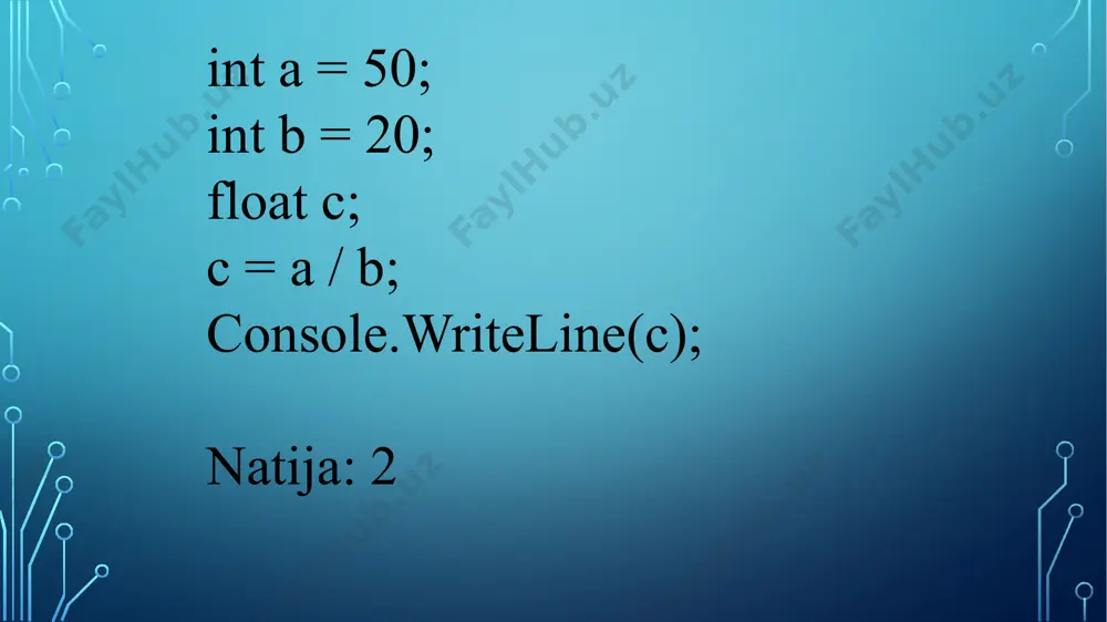 c# tilining amallari - Page 5