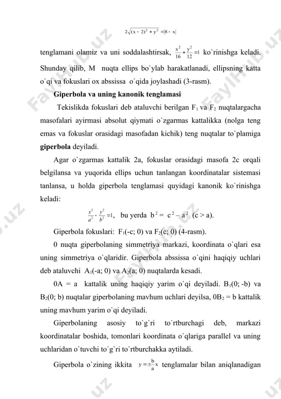 ikkinchi tartibli egri chiziqlar - Page 5