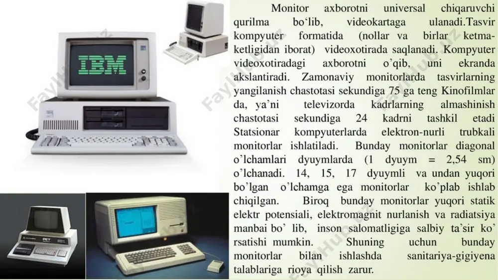 operativ xotira, vinchester turi, diskovodlar va shu kabilar) saqlanadi. uni ko‘pincha yarim doimiy xotira ham deb atashadi. chipset – tizimli plata arxitekturasi joylashtirilgan juda kata mikrosxemalar to‘plami. slotlar (shinalar) – kontroller va adapterlarni o‘ rnatish uchun ishlatiladi. bu boshqa mikrosxemalar joylashtirilgan yordamchi integral mikrosxemadir. ular kompyuterning ichki tuzilishini shakllantirish uchun maxsus ishlab chiqilgan; ba'zi ishlab chiquvchilar uni arxitekturasining ajralmas qismi sifatida joylashtiradilar. ular anakartda joylashgan va chaqirilgan chipset anakart, masalan, kengaytirilgan kartalar, usb port, xotira, sichqoncha bilan aloqa o'rnatganimiz kabi, ushbu plataning boshqa tarkibiy qismlari bilan aloqaning bir qismidir. klaviatura, boshqa qurilmalar qatorida. bugungi kunda chipsetlar to'g'ridan-to'g'ri birlashtirilgan va ikkitagacha integral mikrosxemalar kiritilgan. biroq, ular protsessor va mikroprotsessordan biroz kattaroqdir. shu tarzda, chipset anakartning xususiyatlarini yaxshilashga yordam beradi. xuddi shu tarzda, u protsessorda amalga oshiriladigan barcha harakatlarni boshqarishga yordam beradi, bu esa ishda ko'proq samaradorlikni keltirib chiqaradi. axborotlarni jamlovchi va saqlovchi qurilmalar – ma‘lumotlarni kiritish va chiqarish hamda saqlash uchun …