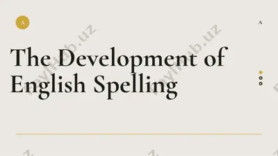 the development of english spelling — PDF