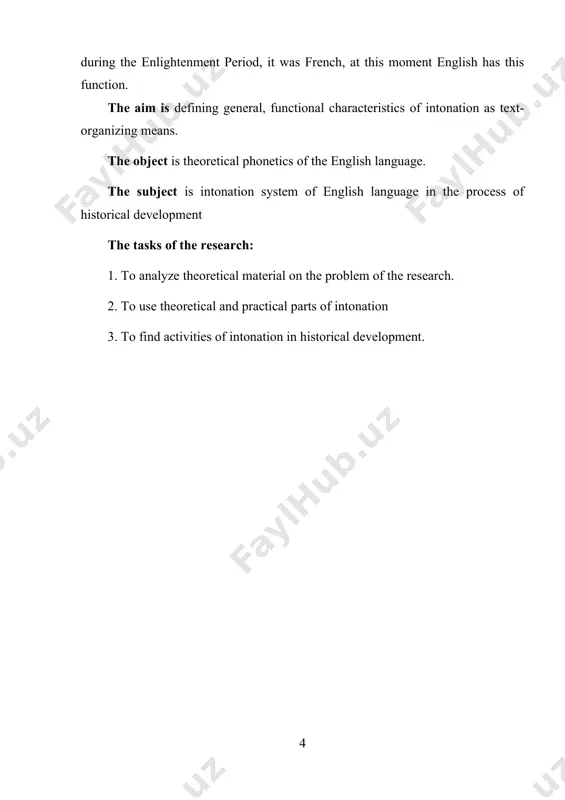son to consider it alongside with the three prosodic components of intonation, i. e. pitch, loudness and tempo. m. sokolova and others write that the term prosody embraces the three prosodic components and substitutes the term intonation. it is widely used in linguistic literature, it causes no misunderstanding and, consequently, it is more adequate. they feel strongly that this term would be more suitable for their book too, but, unfortunately, it has not been accepted in the teaching process yet. many foreign scholars (a. gimson, r. kingdon) restrict the formal definition of intonation to pitch movement alone, though occasionally allowing in variations of loudness as well. according to d. crystal, the most important prosodic effects are those conveyed by the linguistic use of pitch movement, or melody. it is clearly not possible to restrict the term intonation by the pitch parameters only because generally all the three prosodic parameters function …