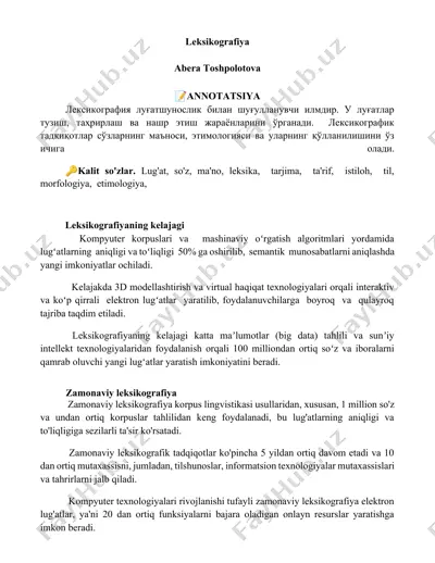 leksikografiya — DOCX