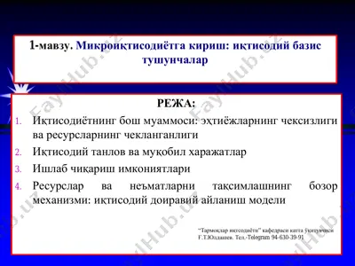 микроиқтисодиётга кириш: иқтисодий базис — PDF