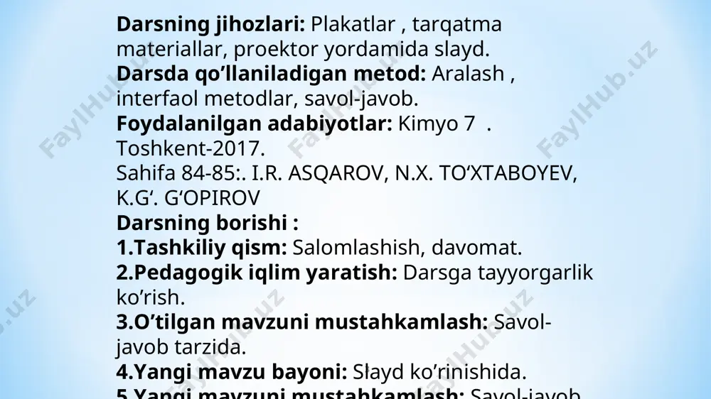 kimyo ta`lim yo`nalishida "манбаъхои табиии карбохидроген." mavzusida dars ishlanmasi - Page 3