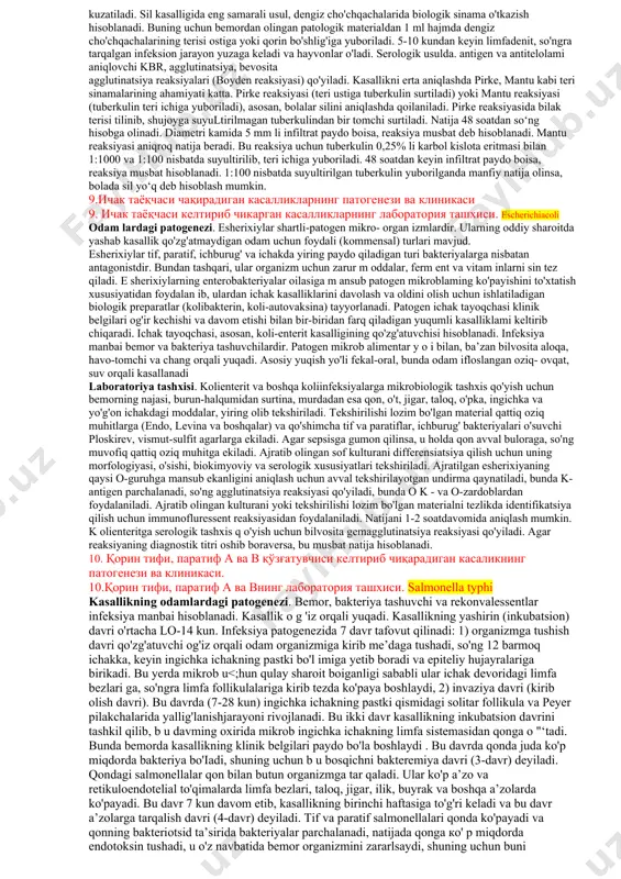 septorlar bo'lgan hujayralairii jaioliailaydi. buiart-xeiper va makrofagiar bo'lib, virus uiarga adsorbsiya qilinadi. makrofaglarga faqat virus zarrachalari ta’sir etib qolmay, balki virus-antitelo birikmalari ham birikishi mumkin, ular hujayraning fc-retseptorlariga adsorbsiya qilinadi. shu bilan bir qatorda virus sd4-retseptorlar tutmaydigan hujayralarni ham shikastlaydi. jumladan, neyronlar, trombotsitlar va boshqalar gp41 glikoproteini yordamida birikib oladi. 'viruslarning ta’sir mexanizmi, asosan, t-xelperlarda ko‘payib, ulami nob ud qilishga qaratilgan. natijada t-xelperlar soni keskin kamayib, t - xelper bilan t-supressorlar nisbati (tx/ts) o‘zgaradi, ya’ni bu ko‘rsatkich normada 1,9-2,4 o‘rniga 0,2-0,5 gacha pasayib ketadi. t-xelperlar darajasining pasayishi t-killerlar faoliyatining susayishiga olib keladi, o‘z mavbatida ular virus kirgan hujayralarga faol ta’sir ko‘rsata olmaydi. t-supressorlar faoliyatining buzilishi esa autoimmun jarayonlarning rivojlanishiga olib keladi. makrofaglarning oiv bilan zararlanishi natijasida, ularning il—1 hosil qilishi kamayadi, xemotoksini susayadi va hk. ammo bunda makrofagiar nobud bo'lmaydi, virusning odam organizmidagi asosiy manbaiga aylanib qoladi, ular orqali virus turli a’zolarga, masalan, miya, buyrak va boshqalarga tarqaladi, limfa tugu …