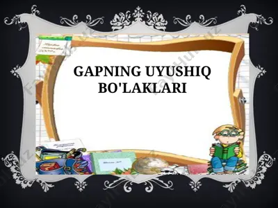 gapning uyushuq bo'laklari — PPTX