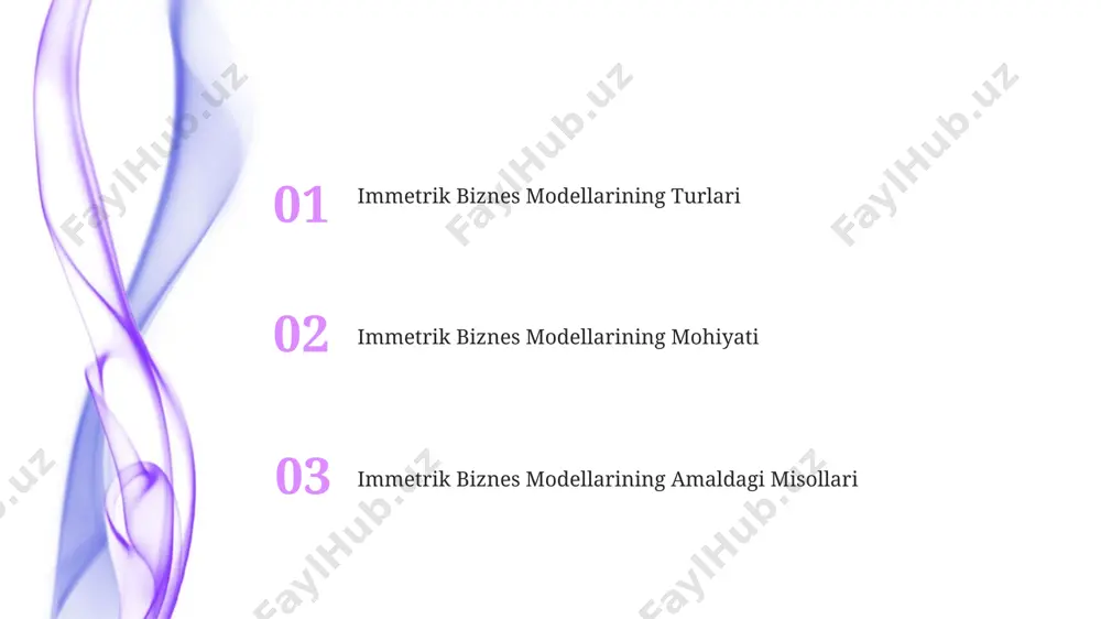 amalga oshirish loyihaning muvaffaqiyatli bajarilishini ta'minlash uchun immetrik modellarni joriy etish jarayoni 5 bosqichdan iborat bo'lib, har bir bosqich 2-3 hafta vaqt talab qiladi. immetrik modellarning qo'llanilishi natijasida biznes xarajatlarini 10-20% ga kamaytirish va daromadni 5-10% ga oshirish mumkin, bu esa roi (investitsiyalarni qaytarish) ko'rsatkichini sezilarli darajada yaxshilaydi. immetrik biznes modellariga misollar immetrik biznes modellarning 30% dan ortig'i ma'lumotlar tahlili va prognozlashga asoslangan bo'lib, mijozlarga individual yechimlar taklif etadi. b2b sohasida faoliyat yurituvchi immetrik biznes modellarning 15% ga yaqini abonentlik to'lovi orqali daromad oladi va o'rtacha 2 yillik shartnoma muddatini taklif qiladi. immetrik biznes modellarning qo'llanilishi immetrik biznes modellari, xususan, 100 dan ortiq xodimi boʻlgan yirik korxonalarda samaradorlikni oshirish va xarajatlarni 15% gacha kamaytirish uchun qoʻllaniladi. immetrik biznes modellarning qoʻllanilishi natijasida mijozlarga 5% gacha tezroq xizmat koʻrsatish va 90% gacha xatoliklarning kamayishi kuzatiladi, bu esa raqobatbardoshlikni oshiradi. immetrik modellarning kamchiliklari immetrik modellarning murakkabligi yuqori hisoblanadi, bu esa ularni tushunish va …