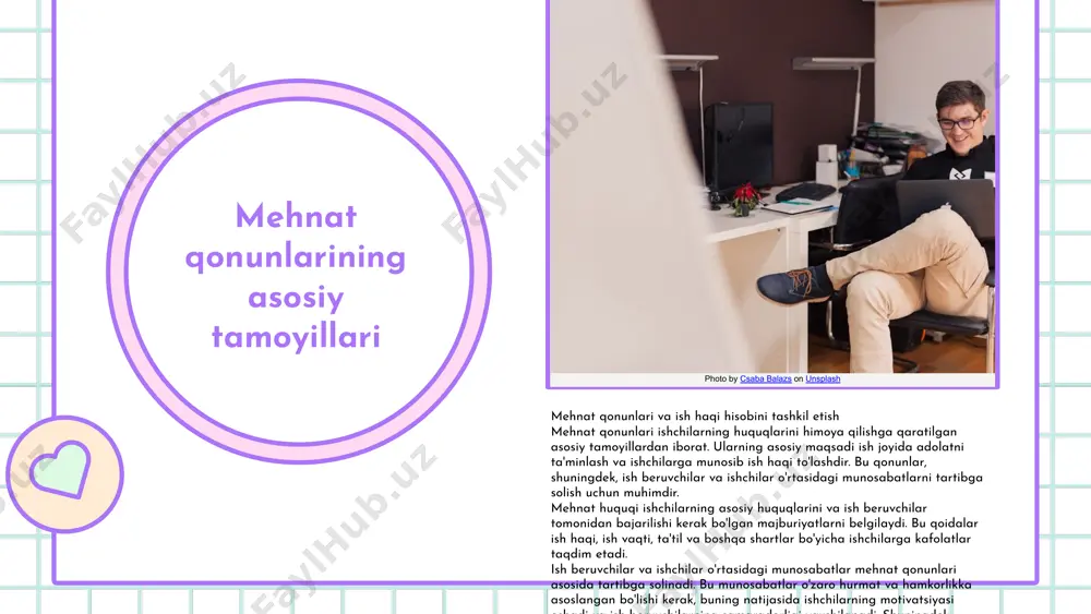 bi va ish yuklamasi hisobi tizimlari. yana bir necha turdagi tizimlar. ushbu tizimlar ishchilarning mehnatini hisobga olish, haq to'lash va ish faoliyatini boshqarish maqsadida yaratilgan. ular tashkilot ichidagi mehnat jarayonlarini to'g'ri tashkil etishga yordam beradi. ularning vazifalari va maqsadlari. har bir tizimning afzalliklari. har bir tizimning o'ziga xos afzalliklari mavjud. masalan, vaqt hisobi tizimi ishchilarning ish vaqtini aniq hisoblashga imkon beradi, bu esa haq to'lash jarayonini soddalashtiradi. mehnat hisobi tizimlarining turlari photo by jason goodman on unsplash photo by campaign creators on unsplash photo by windows on unsplash mehnat hisobi tizimlarining afzalliklari tezlik va samaradorlik mehnat hisobi tizimlari ish jarayonlarini tezlashtirish va samaradorligini oshirishga yordam beradi. bu tizimlar, ma'lumotlarni avtomatik ravishda yig'ish va qayta ishlash orqali vaqtni tejash va xatoliklarni kamaytiradi. ma'lumotlarni boshqarish va tahlil qilish bunday tizimlar ma'lumotlarni tartibga solish va tahlil qilish imkoniyatini beradi. bu esa ishchilar va ish beruvchilar uchun aniq va o'z vaqtida qarorlar qabul qilishda …
