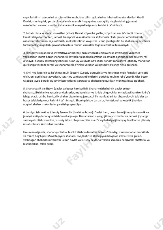 i: bozor tizimida hukumatning roli odatda mulk huquqlarini himoya qilish, shartnomalarni bajarish va raqobatni ta'minlash bilan cheklanadi. boshqa aralashuvlar minimal bo'lishi mumkin, chunki bozorlar katta darajada o'zini o'zi boshqarishi mumkin. 6. foyda motivi: foyda olishga intilish bozor tizimidagi korxonalar uchun asosiy rag‘bat bo‘lib xizmat qiladi. bu motiv firmalarni o'sish, samaradorlik va innovatsiyalar uchun imkoniyatlar izlashga undaydi. 7. ixtisoslashuv va savdo: bozor tizimlari mehnat va resurslarning ixtisoslashuvini rag'batlantiradi, bu esa jismoniy shaxslar va korxonalarga o'zlarining qiyosiy ustunlikka ega bo'lgan tovarlar va xizmatlar ishlab chiqarishga e'tibor qaratishlariga imkon beradi. savdo kengroq tovar va xizmatlardan foydalanish imkonini beradi. 8. moslashuvchanlik va moslashuvchanlik: bozor tizimlari o'zgaruvchan sharoitlarga va iste'molchilarning xohishlariga moslashish qobiliyati bilan mashhur. narxlar va foyda korxonalar uchun o'zgaruvchan sharoitlarga moslashish uchun signal beradi. ushbu xususiyatlar birgalikda markazlashtirilmagan qarorlar qabul qilish va ixtiyoriy almashinuv doirasida iqtisodiy samaradorlik, innovatsiyalar va iste'molchilarning xohishlariga javob berishni rag'batlantirishga qaratilgan. bozor tizimlari samaradorlik va innovatsiyalarni rag'batlantirish kabi kuchli …