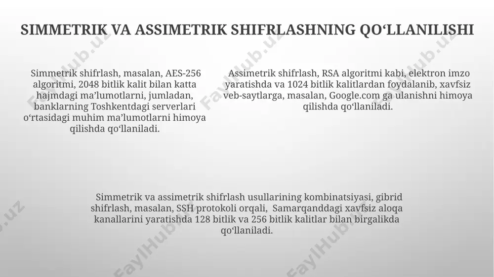 axborot xafsizligida simmetrik va assimetrik shifrlashning o'rni - Page 5