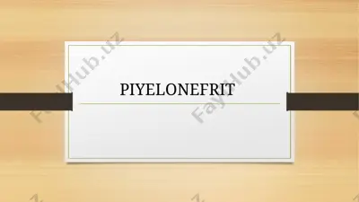 piyelonefrit — PPTX