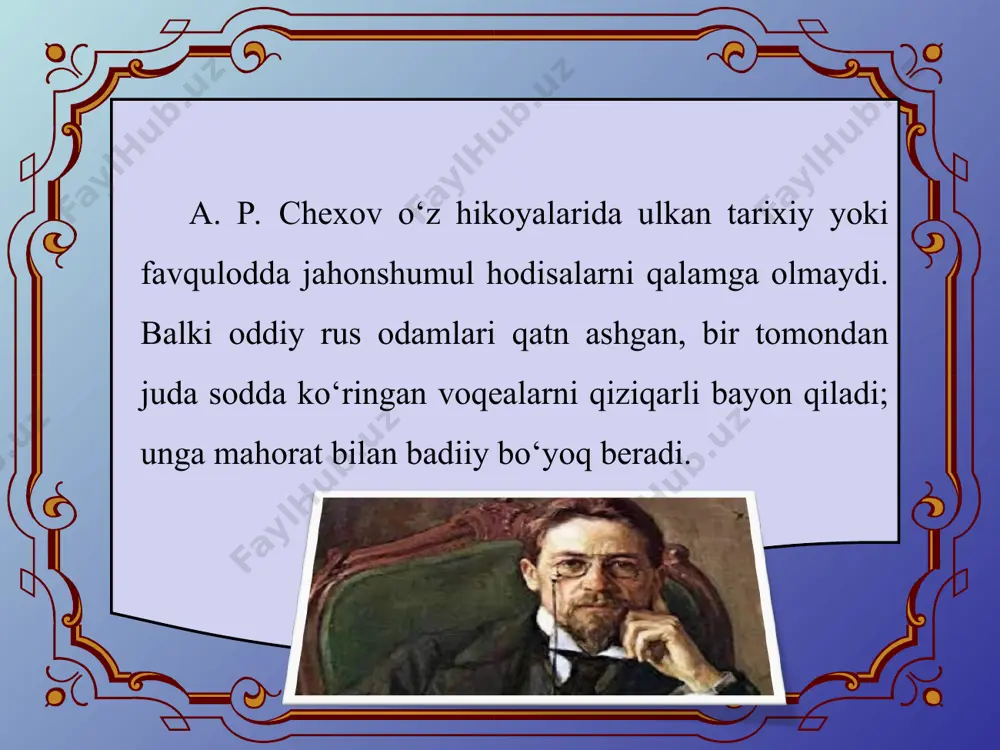 anton pavlovich chexov hikoyasi haqida 11 - sinf - Page 3