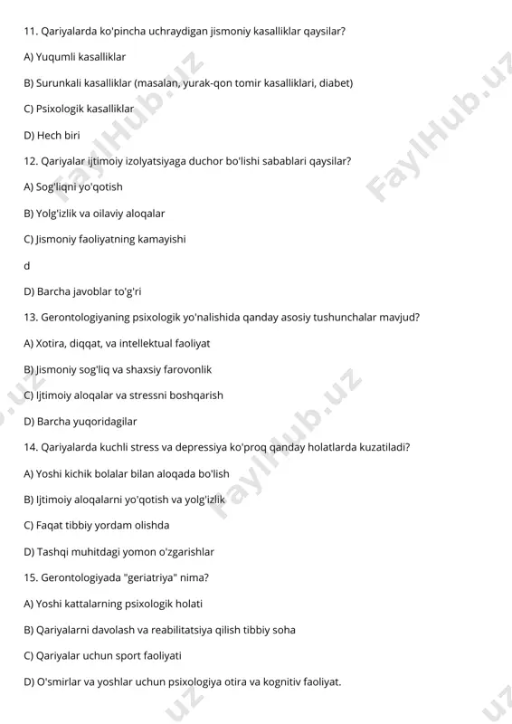 gerontologiya test savollari - Page 3