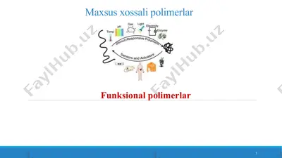 funksiоnal pоlimеrlar — PPTX
