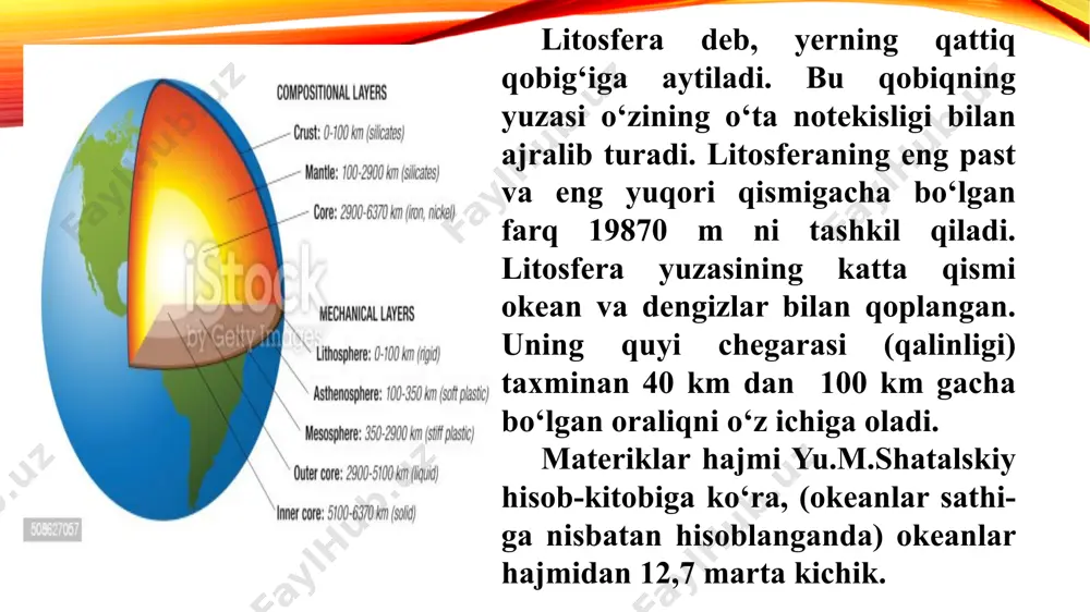 ,02 4 tabiatni muhofaza qilish, sog’lomlashtirish, rekreatsiya maqsadlariga mo’ljallangan yerlar 75,9 0,17 0,9 0,002 5 tarixiy-madaniy ahamiyatga molik yerlar 4,7 0,01 6 o’rmon fondi yerlari 9635,9 21,69 31,3 0,07 7 suv fondi yerlari 830,3 1,86 4,6 0,01 8 zaxira yerlar 12262,7 27,62 2,1 0,004 jami yerlar: 44410,3 100,0 4312,4 9,71 aholi punktlarining yerlari. aholi punktlarining yerlari ma’muriy-hududiy birlik bo‘lib, davlat yer fondining barcha toifalaridan o‘ziga xos xususiyatlari, huquqiy holati, foydalanishning asosiy maqsadiga ko‘ra ajralib turadi, ularga shu maqsadlar uchun qonun hujjatlarida belgilab qo‘yilgan shahar (posyolka) va qishloq aholi punktlari kiritilgan. sanoat, transport, aloqa, mudofaa va boshqa maqsadlarga mo’ljallangan yerlar. bunday yerlar jumlasiga sanoat tarmoqlari obyektlari, ishlab chiqarish korxonalari, shu jumladan tog’-kon sanoati, energetika korxonalariga ishlab chiqarish va yordamchi binolar hamda inshootlar qurish uchun doimiy foydalanishga berilgan, temiryo’l, ichki suv transporti, aloqa-kommunikatsiya liniyalari hamda ularga tegishli inshootlar, radioeshittirish, televideniye, axborot muassasalari va tashkilotlari joylashgan hamda ichki ishlar va mudofaa ehtiyojlari uchun …