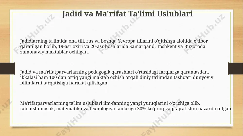 jadid va maʼrifat parvarlarning pedagogik qarashlari - Page 3