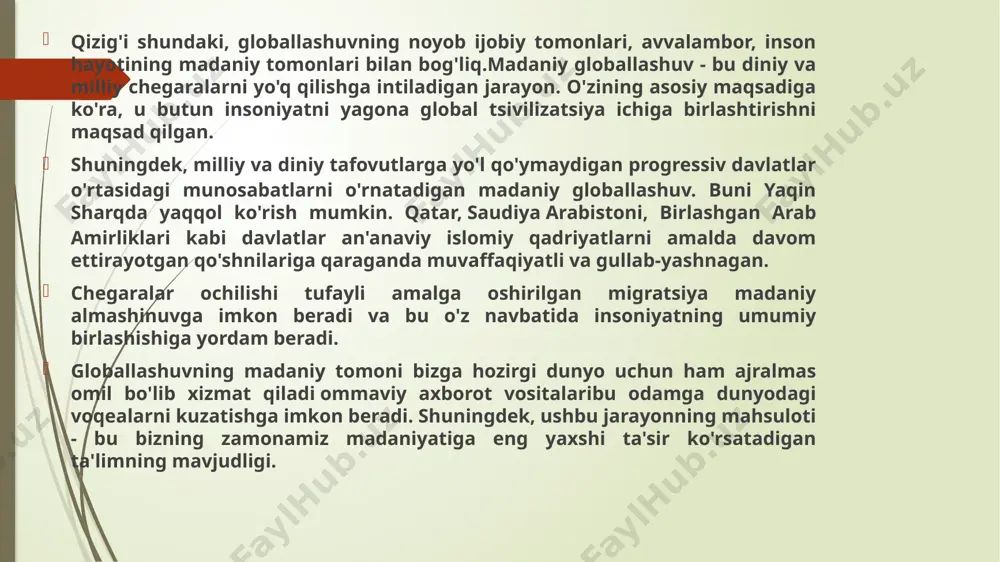 globallashuv jarayonining ijobiy va salbiy oqibatlari - Page 4