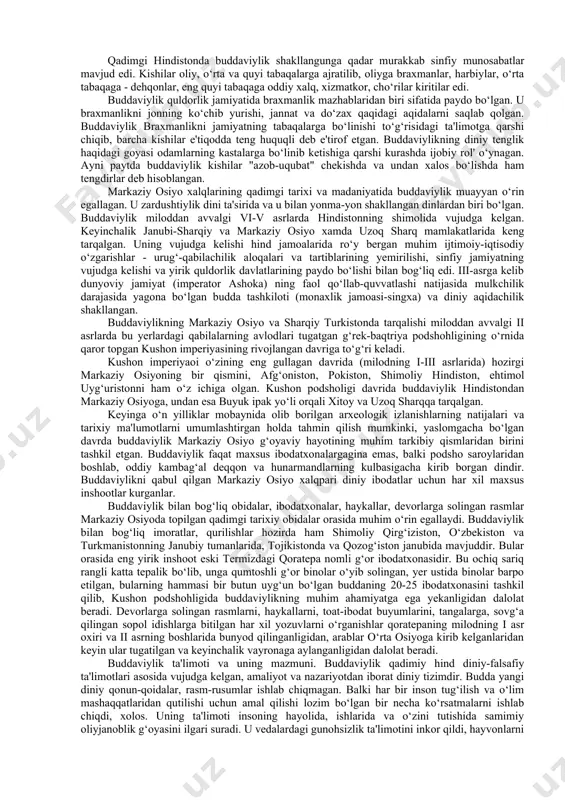 ot bergan hamda yaxshi sharoitlarda tarbiyalagan va u hech qanday qiyinchilik ko‘rmay o‘sgan. sudxartxa o‘spirinligidayok o‘zining donoligi, kuchliligi va epchilligi bilan xammani hayratga solar ekan. u kasal yotgan kishini, o‘likni ko‘rgach hayotning mohiyati, maqsadi, og‘irliklari, kasallik va o‘lim bilan bog‘liqligini o‘ylay boshlagan. binobarin, hayotning behudaligani anglab, tarki dunyo qilgan, darvesh yo‘liga kirgan. bu bilan u kishilar boshiga tushadigan kulfatlar, azob-uqubatlar sabablarining mohiyatiga tezroq yetib, ulardan qutulish yo‘lini topmoqchi bo‘lgan. nihoyat, 36 yoshida "haqiqiy bilim" egasi bo‘lganligi ma'lum bo‘ldi. shundan so‘ng u budda deb nom oladi. ("budda" so‘zi ilohiy haqiqatga erishgan, degan ma'noni anglatadi). shu tariqa unda ulug‘vor haqiqat siri ochilgan, ular buddaviylik ta'limotiga asos qilib olingan. hech bir qiyinchilik va kamchilik ko‘rmay o‘sgan siddxardxa bir kuni keksa cholni, bemorni hamda og‘ir mehnatli rohibni uchratadi, va nihoyat, bir kishining vafotiga guvoh bo‘ladi. bundan qattiq ta'sirlagan shahzoda insoniyatni qiyinchilik va azobdan qutqarish yo‘llarini axtarib saroyni tashlab ketadi. bu vaqtda u 30 yoshda …