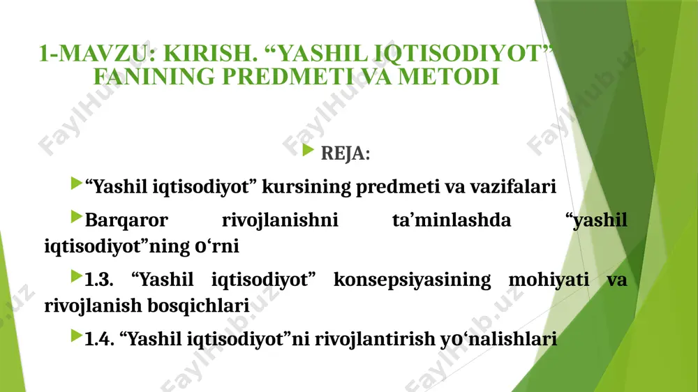 uvvatlanayotgan, avaylanayotgan, davomli, uzluksiz rivojlanish deb tarjima qilish mumkin. adabiyotda ushbu tushunchaning yuzdan ortiq ifodalarini uchratish mumkin. uning kо‘p ishlatiladigan ifodasi 1987 yilda e’lon qilingan “bizning umumiy kelajagimiz” mavzusidagi ma’ruzada keltirilgan. unga kо‘ra, “barqaror taraqqiyot” deganda hozirgi avlod hayotiy ehtiyojlarini kelgusi avlodlar ehtiyojlarini qondirishga zarar yetkazmasdan amalga oshiriladigan rivojlanish tushuniladi. world comission on environment and development. our common future. oxford university press, oxford, 1987. ba’zi hisob-kitoblarga kо‘ra, 2050 yilga kelib, sayyoramiz aholisi 8,0 mlrdga yetadi. mavjud noekologik texnologiyalar sharoitida bu atrof-muhit sifatining keskin yomonlashuvi, suv va havo havzalarining keskin ifloslanishi, tabiiy resurslarning kamayishi, kо‘plab murakkab iqtisodiy, energetik, oziq-ovqat hamda ijtimoiy-siyosiy muammolarga olib kelishini tushunish qiyin emas, hatto hozirda bu kabi oqibatlarning shohidi bо‘lmoqdamiz. (jigarrang iqtisodiyot deyiladi hozirgi kunda) aholi soni inson paydo bо‘lgandan 1830 yilgacha 1 mlrd.ga yetgan bо‘lsa, 1930 yilga qadar 2 mlrd.ga yetgan bо‘lsa, 1960 yilga qadar 3 mlrd.ga yetgan va xxi asr bо‘sag‘asida aholi soni 5,7 mlrd …