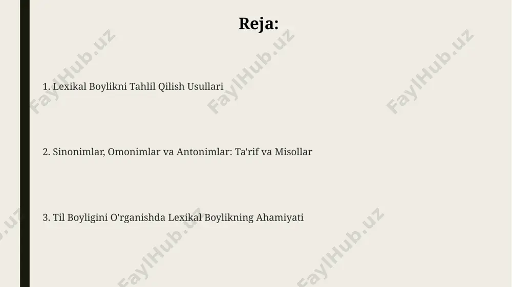 zish ko'nikmalarini rivojlantirishida muhim ahamiyatga ega, masalan, toshkentdagi maktablarda. til boyligini chuqur o'rganish, 7-sinf o'quvchilari orasida o'tkazilgan tadqiqotlarda ko'rsatilganidek, ularning muloqot ko'nikmalarini va mantiqiy fikrlash qobiliyatlarini, samarqanddagi ta'lim muassasalarida o'tkazilgan sinovlarda aniqlanganidek, sezilarli darajada oshiradi. antonimlar: qarama-qarshiliklar o'yini 19-asrda rus tilshunosligi antanimlarni tahlil qilishda sezilarli yutuqlarga erishdi, bu esa keyinchalik jahon tilshunosligida, jumladan o'zbekiston va boshqa markaziy osiyo mamlakatlarida ham ta'sir ko'rsatdi. antanimlarning ishlatilishi matnning ifodali va ta'sirchan bo'lishini ta'minlaydi, masalan, 5 ta antanim birgalikda ishlatilganda, matnning emotsionalligi 2 barobar oshadi. antanimlarning 20 dan ortiq turi mavjud bo'lib, ularning ba'zilari gradativ (masalan, issiq-sovuq), komplementar (masalan, tirik-o'lik), konversiv (masalan, beruvchi-oluvchi) kabi turlariga bo'linadi va bu o'zbekiston tilshunosligida keng o'rganiladi. omonimlar: bir so'z, ikki ma'no samarqand viloyatida o'tkazilgan so'rov natijalariga ko'ra, 150 nafar so'zlashuvchining 70%i kamida 3 ta omonimni aniqlashda qiynalishgan, bu omonimlarni tushunishdagi murakkablikni ko'rsatadi. o'zbek tilida "yo'l" so'zining 5 dan ortiq omonim variantlari mavjud bo'lib, ularning har biri geografik joylashuvga …