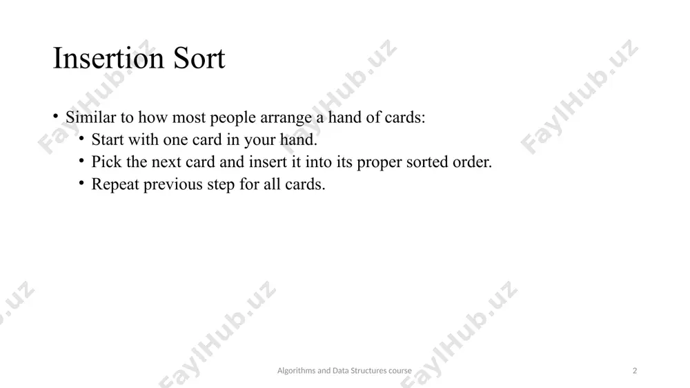 insertion sort - Page 2