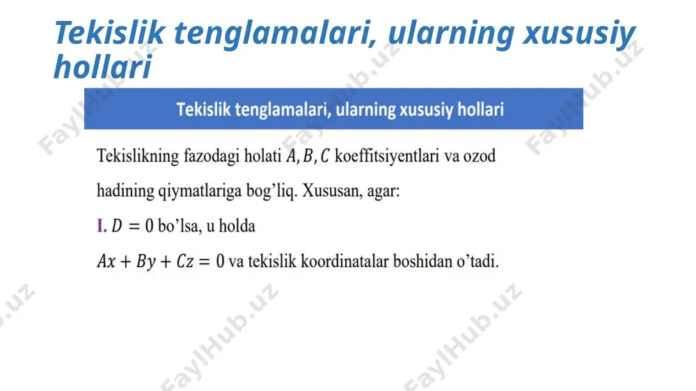tekislikning berilish usullari - Page 5