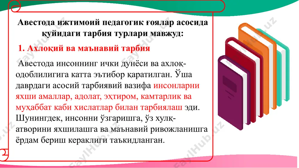 pedagogik faoliyat jamiyatdagi katta ijtimoiy o'zgarishlar, ilmiy va texnik rivojlanish, demokratik qonunlar va ta'limga bo'lgan yangi qarashlarning shakllanishi bilan bog'liq bo'ldi. bu davrda ijtimoiy pedagogika yoshlar, oila, maktab va jamiyat o'rtasidagi munosabatlarni mustahkamlash va insonlar o'rtasidagi ijtimoiy adolatni ta'minlashga qaratilgan edi. 1. inqilobiy o'zgarishlar va ta'lim sohasidagi islohotlar (1917–1930-yillar) xx asrning boshlarida jahondagi ijtimoiy, siyosiy va iqtisodiy o'zgarishlar, xususan, 1917 yildagi oktyabr inqilobi va rossiyadagi sotsialistik o'zgarishlar ijtimoiy pedagogikaga katta ta'sir ko'rsatdi. sovet ittifoqida ta'lim, yoshlar tarbiyasi va jamiyatni rivojlantirish uchun ijtimoiy pedagogik faoliyatlar tashkil etildi. ijtimoiy adolat va teng huquqlar: sovet ittifoqi va boshqa sotsialistik davlatlarda ijtimoiy pedagogika jamiyatning barqarorligini, har bir insonning teng huquqlarga ega bo'lishini ta'minlashga yo'naltirilgan. maktabda ta'lim olish hamma uchun teng imkoniyatlarga ega bo'lishi kerakligi ta'kidlandi. ijtimoiy ta'lim: sssrda yoshlarning bilim olishlari, jamiyatning ijtimoiy tartibini ta'minlash uchun muhim rol o'ynadi. maktab va oila o'rtasida o'zaro aloqa, jamiyatga foyda keltirish uchun yoshlar va ularni tarbiyalashga katta …