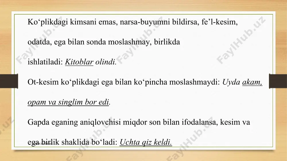 ega bilan kesimning sonda ifodalanishi - Page 5