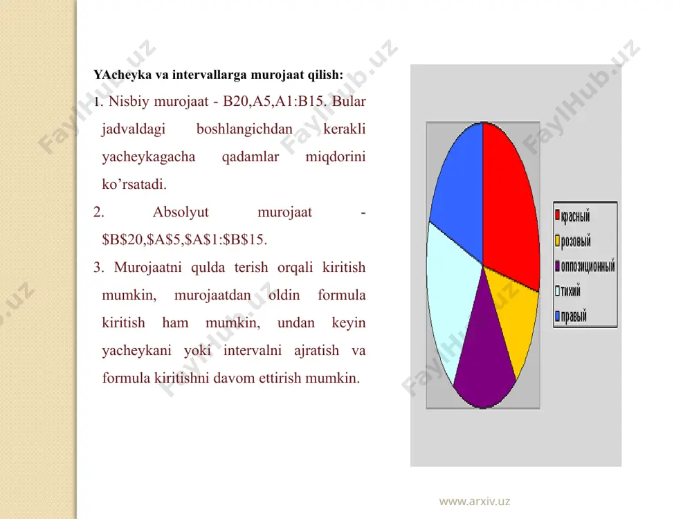 excelda diagrammalar bilan ishlash - Page 5
