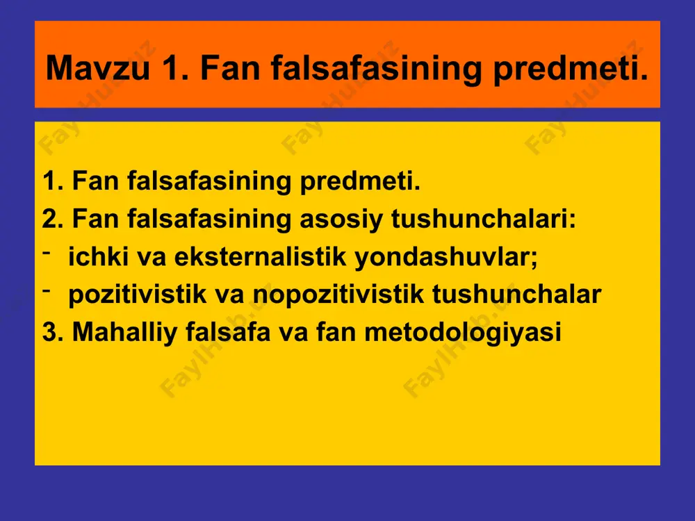 atomni ajratamiz"). 14 fan falsafasining predmeti asosiy tushunchalar postpozitivizm relyativistik (t.kun, p. feyerabend, m. polanyi va boshqalar) ular ilmiy bilimlarning nisbiyligi, konventsiyalari, situatsionligi, fan taraqqiyotida ijtimoiy omillarning muhim rolini ta’kidlaydilar. fallibilistik (k. popper, i. lakatos va boshqalar). ular ilmiy bilimning "noto'g'riligi", faraziy tabiati, uning vaqt o'tishi bilan beqarorligi haqidagi tezisdan kelib chiqadi. asoschisi - karl popper (1902 - 1994) kenglikni qoplaydi tushunchalar to'plami. an'anaviy ravishda ikkita asosiy yo'nalishni ajratish mumkin : relyativistik va noto'g'ri 15 fan falsafasining predmeti asosiy tushunchalar karl popperning "tanqidiy ratsionalizm" tushunchasi (asosiy fikrlar) tekshirish tamoyilidan farqli ravishda, qalbakilashtirish printsipi kiritiladi: " bayonotlar yoki bayonotlar tizimi tajriba bilan aloqa qilish qobiliyatiga ega bo'lgan taqdirdagina empirik dunyo haqidagi ma'lumotlarni o'z ichiga oladi, ... agar ularni tizimli ravishda tekshirish mumkin bo'lsa, ya'ni ... sinovlarga duchor bo'lgan, natijasi ularni rad etishi mumkin"; har qanday ilmiy nazariya gipotetik xususiyatga ega va uni soxtalashtirish uni boshqa gipoteza nazariyasi bilan almashtirishga imkon beradi …