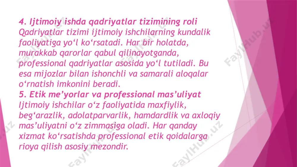 ijtimoiy ishning asosiy qadriyatlari - Page 5