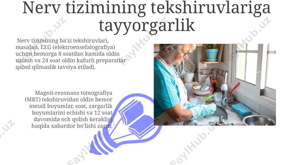 erakli ko'rsatmalarni berish qon bosimi, nafas olish tezligi kabi muhim hayot ko'rsatkichlarini tekshirish va yozib olish, bemorning holatini baholash va laboratoriya xodimlariga kerakli ma'lumotlarni taqdim etish zarur. bemorga tekshiruvdan 12 soat oldin och qolish kerakligi, shuningdek, ba'zi dorilarni qabul qilishni to'xtatish zarurligi to'g'risida aniq ko'rsatmalar berish muhim. tekshiruvdan oldin bemorni tayyorlash tekshirishdan oldin bemorga tegishli dori-darmonlarni, masalan, antikoagulyantlarni qabul qilish to'g'risida shifokor bilan maslahatlashish va kerak bo'lganda dozani 24 soat oldin to'xtatish muhimdir. ba'zi tekshiruvlar uchun, masalan, kolonoskopiya uchun, bemorga maxsus tayyorgarlik rejimi, misol uchun, ichakni tozalash uchun laksatiflarni qabul qilish talab etiladi. qon namunalarini to'g'ri yig'ish 01 02 yig'ilgan qon namunasi tegishli markirovka bilan jihozlangan steril naychaga joylashtirilib, darhol laboratoriyaga yetkazilishi kerak, aks holda natijalar noaniq bo'lishi mumkin. sales 1st qtr 2nd qtr 100 0 sales 1st qtr 2nd qtr 100 0 sifatli namunalarni ta'minlash qon namunalarini to'g'ri yig'ish texnikasi, shu jumladan, antiseptik vositalardan foydalanish va veno punksiyasi usullarining …