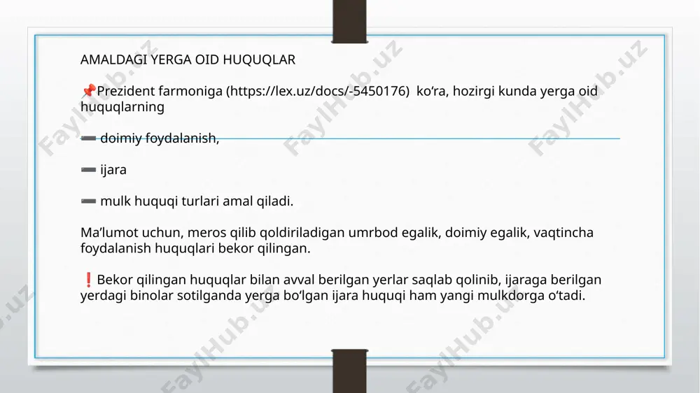 yerga mulkchilik huquqi va yerdan foydalanish huquqini o’rganish - Page 5