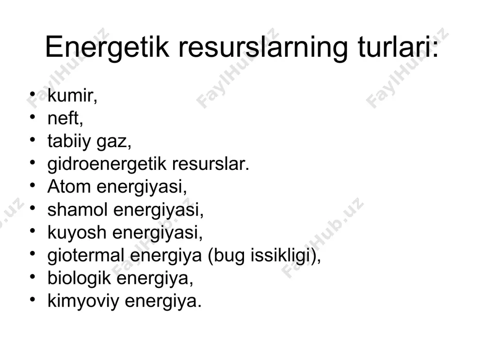 energetik resurs turlari - Page 2