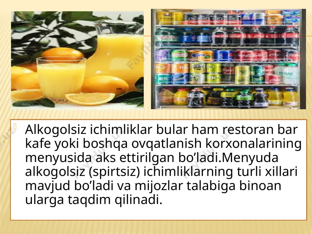 restoranda spirtli va spirtsiz ichimliklar - Page 5