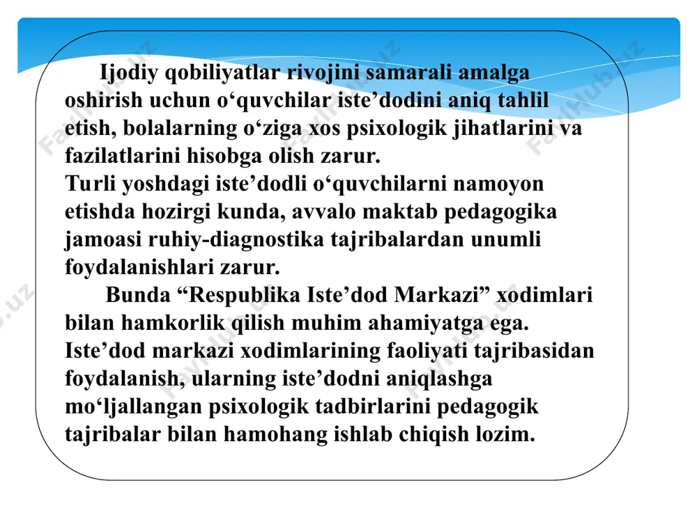 iste’dodli bolalarni aniqlash va ularni tarbiyalash - Page 4
